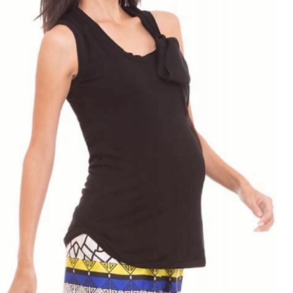 NWT Olian Maternity Blouse With Silk Scarf S
